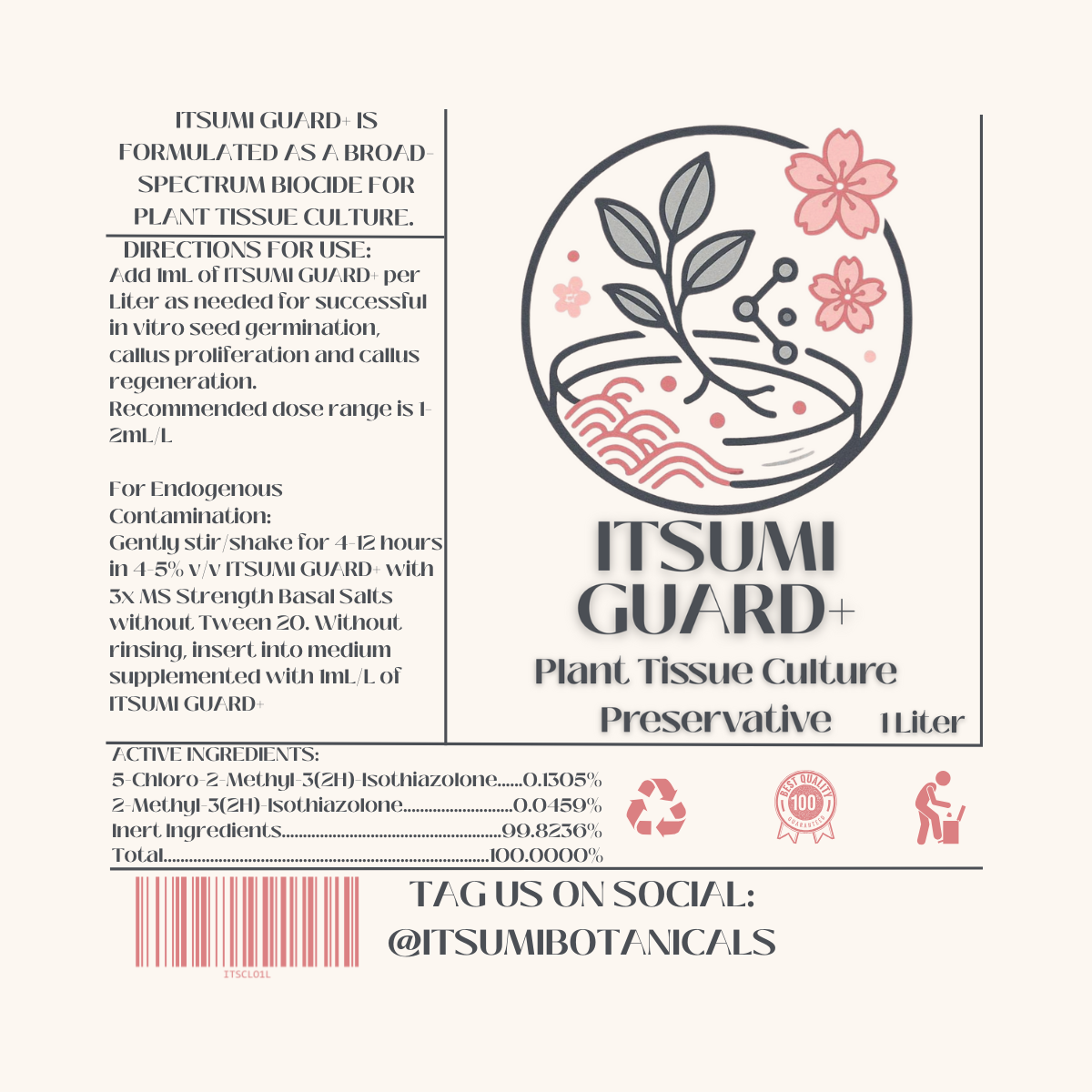 Itsumi Guard+ | Plant Tissue Culture Preservative Mix