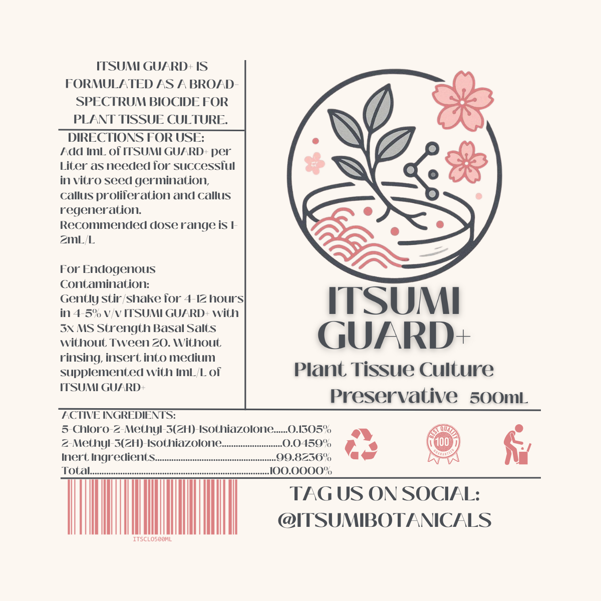 Itsumi Guard+ | Plant Tissue Culture Preservative Mix